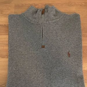 Men's | Ralph Lauren l Quarter-Zip Pullover Sweater | Gray | 2XL
